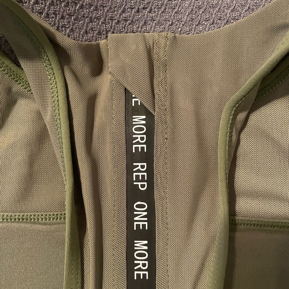 ZYIA Olive Green High Neck Sports Bra with Racerback - Picture 5 of 7